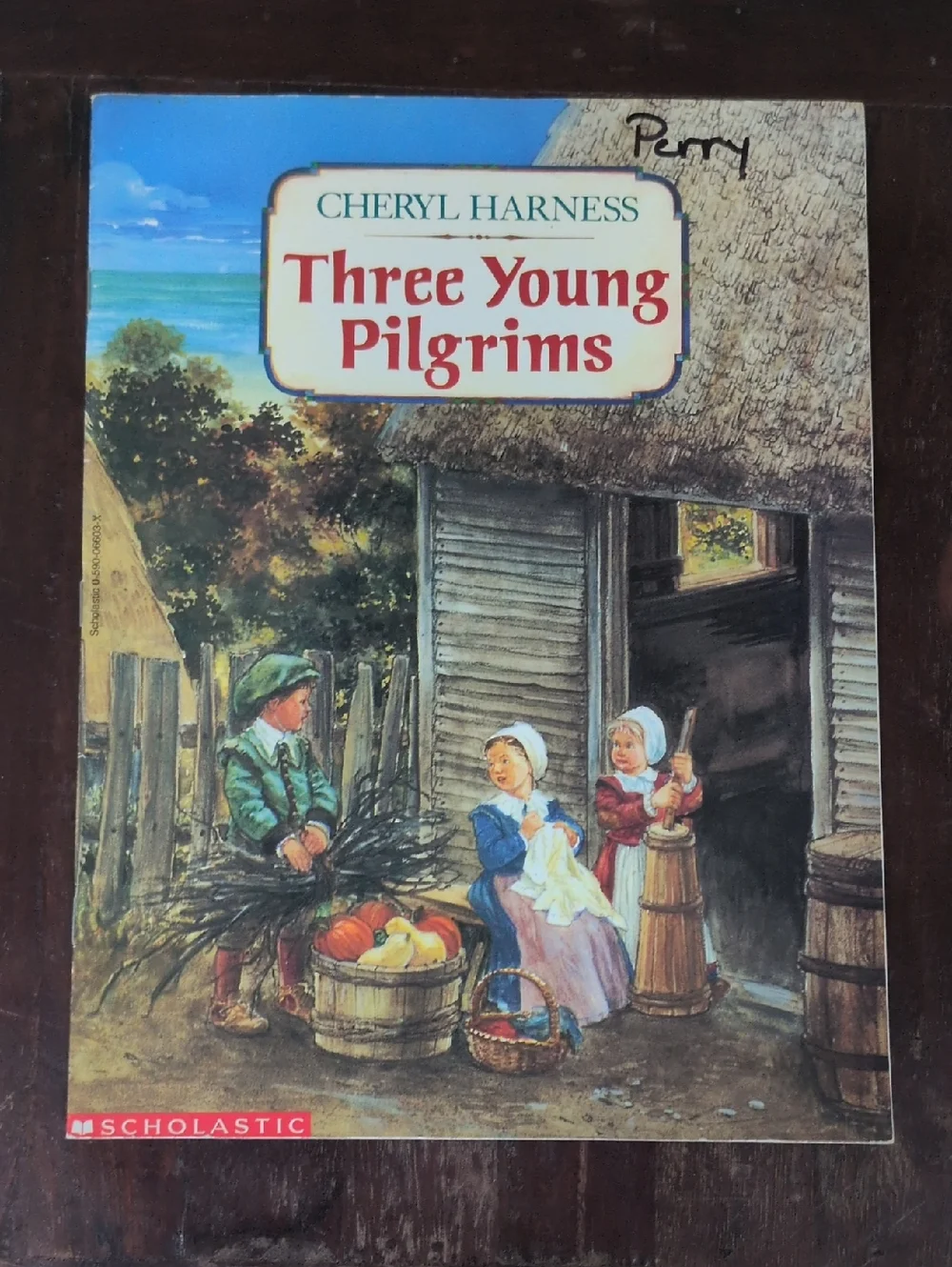 Scholastic Vintage Pilgrim Themed Paperback Book Set of 7 Used Children's Books
